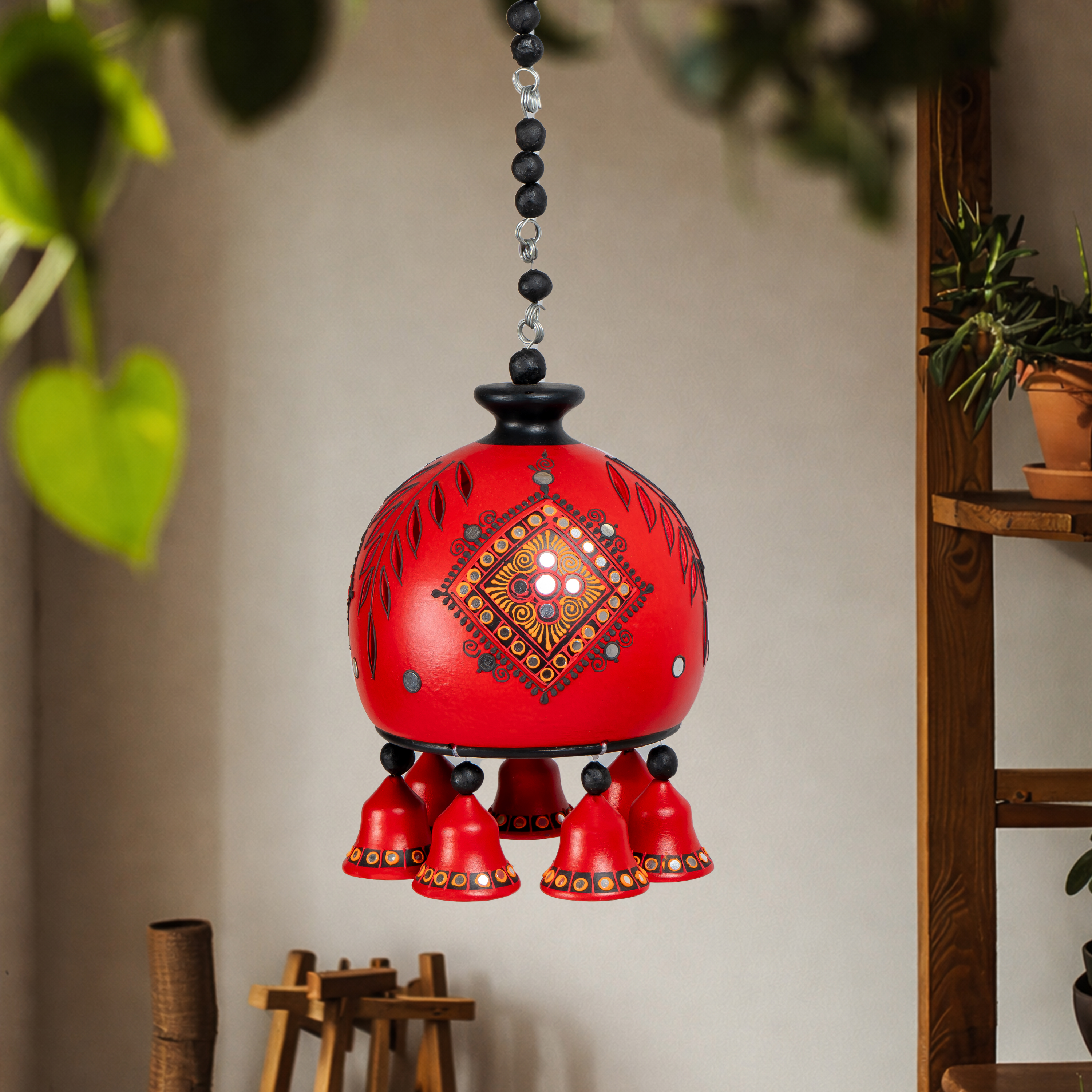 Dome Hanging Bell-RED-B